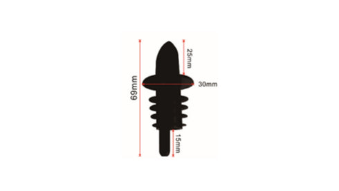 SPEED POURER PLASTIC BLACK